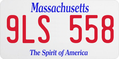 MA license plate 9LS558
