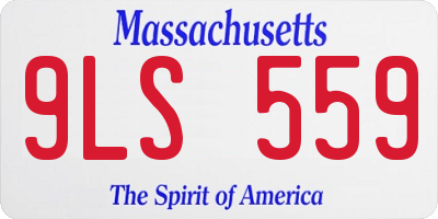 MA license plate 9LS559