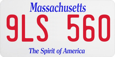 MA license plate 9LS560
