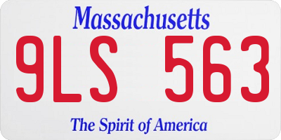 MA license plate 9LS563