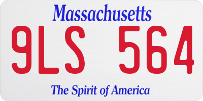 MA license plate 9LS564