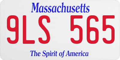 MA license plate 9LS565