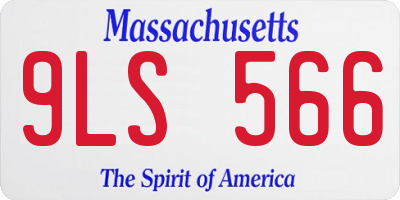 MA license plate 9LS566