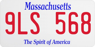 MA license plate 9LS568