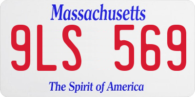 MA license plate 9LS569