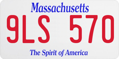 MA license plate 9LS570