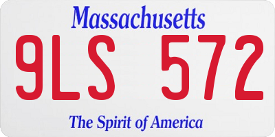 MA license plate 9LS572