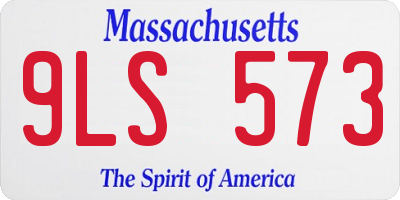 MA license plate 9LS573