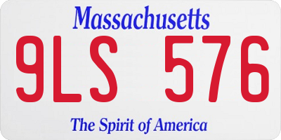 MA license plate 9LS576