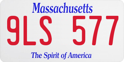 MA license plate 9LS577