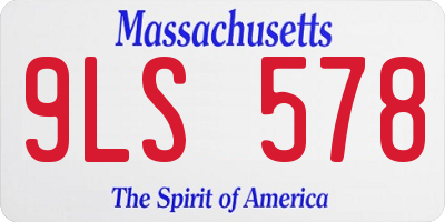 MA license plate 9LS578