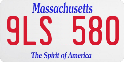 MA license plate 9LS580