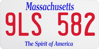 MA license plate 9LS582
