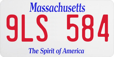 MA license plate 9LS584