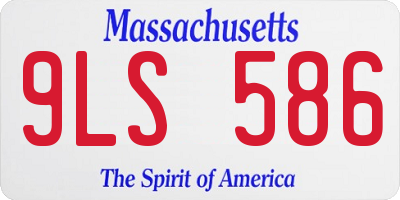 MA license plate 9LS586