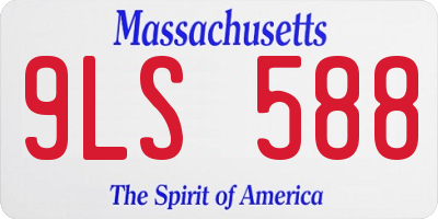 MA license plate 9LS588
