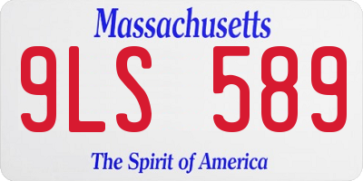 MA license plate 9LS589