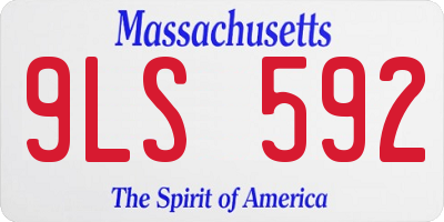 MA license plate 9LS592