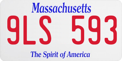 MA license plate 9LS593