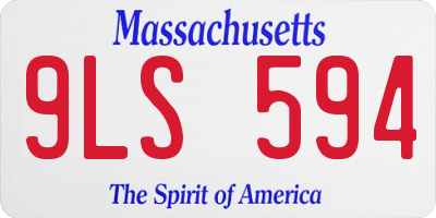 MA license plate 9LS594