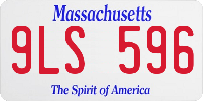 MA license plate 9LS596