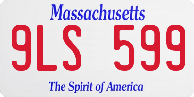 MA license plate 9LS599