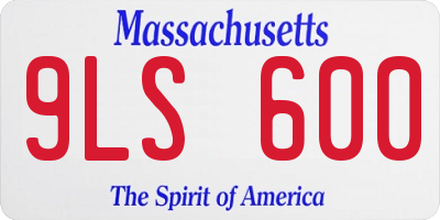 MA license plate 9LS600