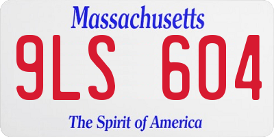 MA license plate 9LS604