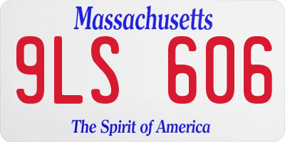 MA license plate 9LS606