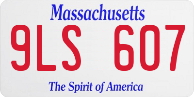 MA license plate 9LS607