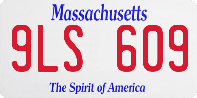MA license plate 9LS609