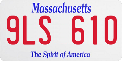 MA license plate 9LS610