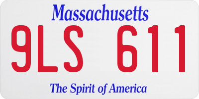 MA license plate 9LS611