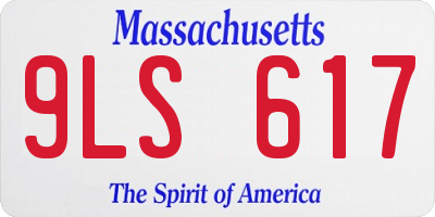 MA license plate 9LS617