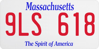 MA license plate 9LS618