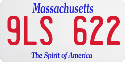 MA license plate 9LS622