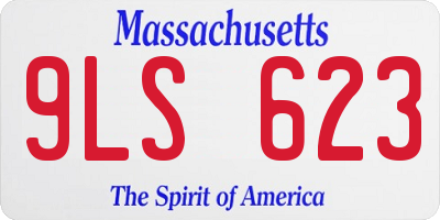 MA license plate 9LS623