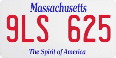 MA license plate 9LS625