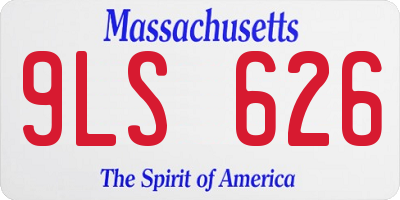 MA license plate 9LS626