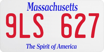 MA license plate 9LS627