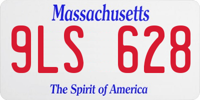 MA license plate 9LS628