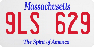 MA license plate 9LS629