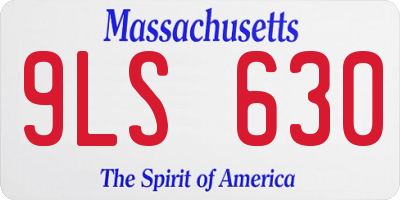 MA license plate 9LS630