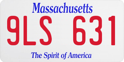 MA license plate 9LS631