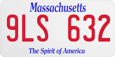 MA license plate 9LS632