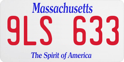 MA license plate 9LS633