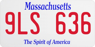 MA license plate 9LS636