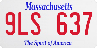 MA license plate 9LS637