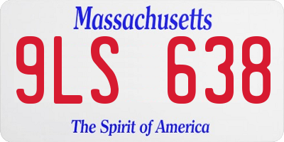 MA license plate 9LS638