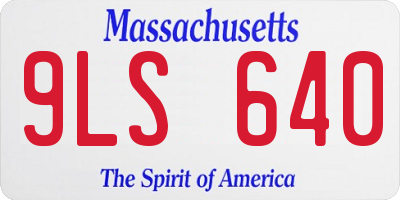 MA license plate 9LS640